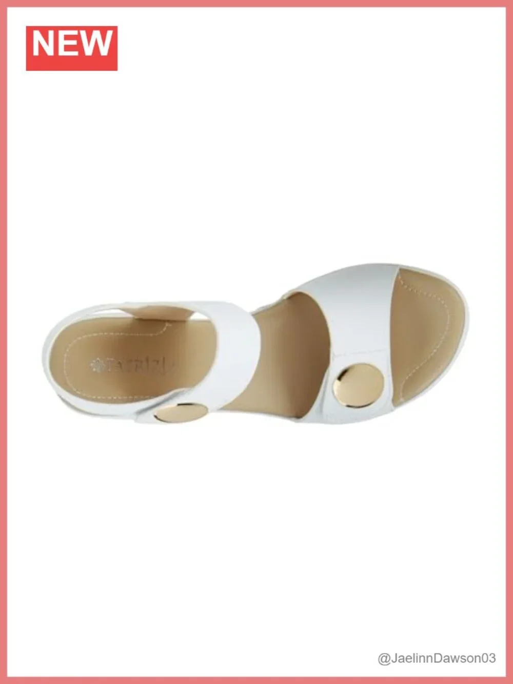 Women's Platform Sandals with Hook and Loop Closure, Padded Insole, Slip-On